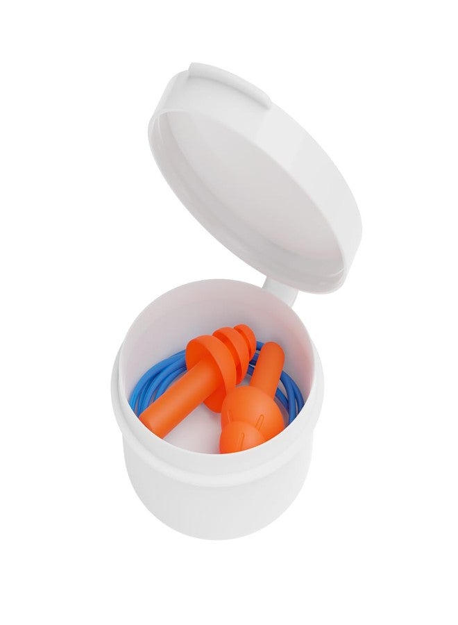 Flents Corded Ear Plugs with 1 Reusable Case, 10 Pair for Sleeping, Snoring, Loud Noise, Traveling, Concerts, Construction, & Studying, Noise Reduction and Comfort, Contour to Ears, Orange, NRR 26 - Image 1